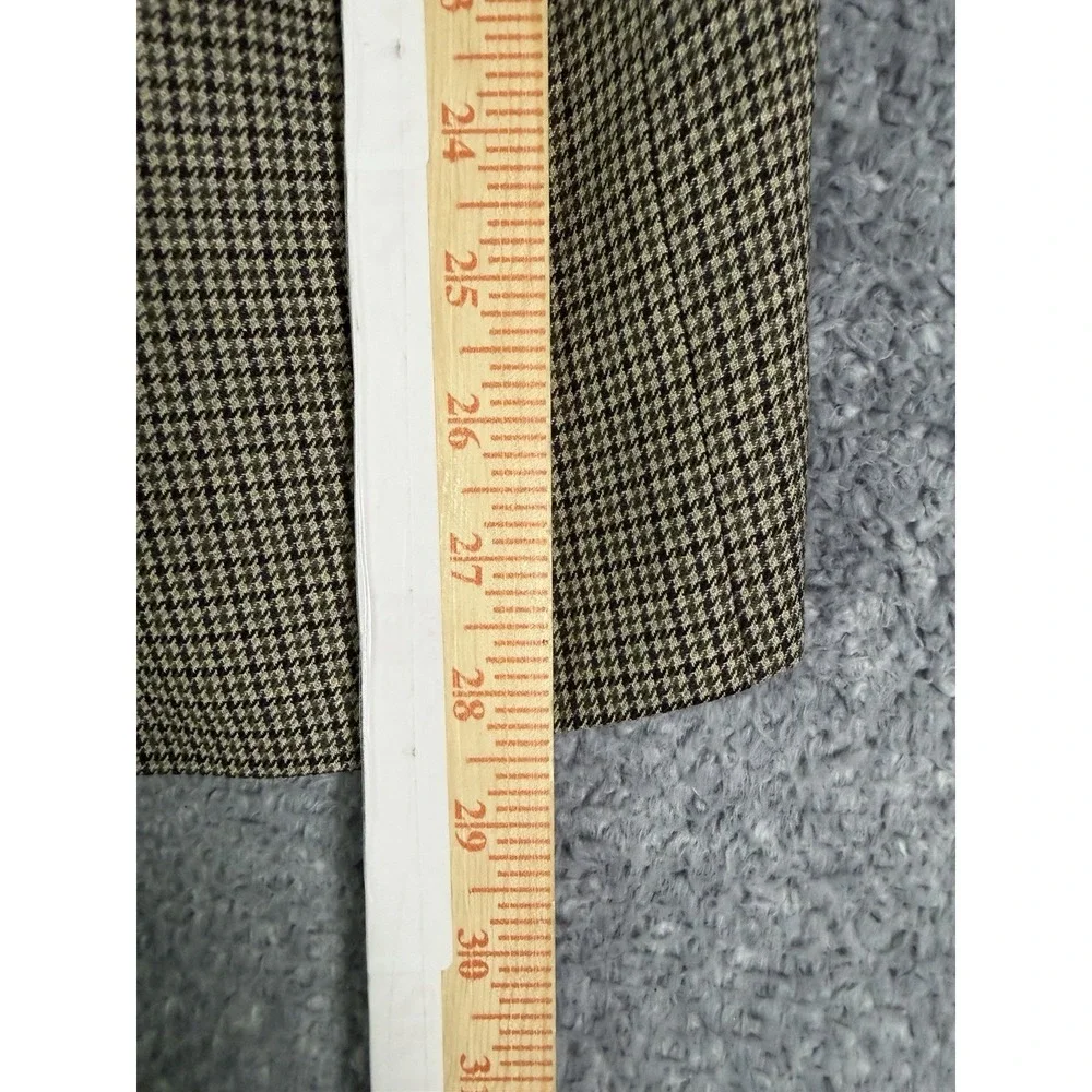 Lauren Ralph Lauren Mens Brown Houndstooth 100% Wool Sport Coat Blazer Size 44S